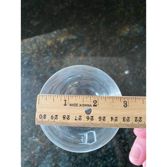 Etched Monogrammed Cursive "D" Crystal Wine Glasses (Qty. 3) - Picture 4 of 6